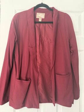Forever 21 Women's Wine Open-Front Blazer